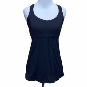 Glyder Black Mesh Baby Doll Halter Tank Top XS